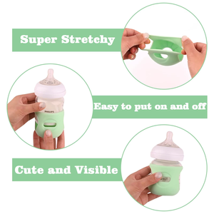 Manchons en silicone anti-casse pour biberons en verre naturel <span class=keywords><strong>Avent</strong></span> Sacs isothermes pour la sécurité du bébé - Product Image 3
