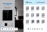 Interrupteurs muraux intelligents en verre 10A IP66 WiFi 12/3/4 gangs, contrôle à distance, pour éclairage domestique, commande tactile, vente en gros toute saison