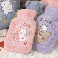 Offre Spéciale garder au chaud, couverture en peluche mignon Mini personnage de dessin animé sac en Pvc remplissage d'eau bouteille d'eau chaude pour l'hiver/