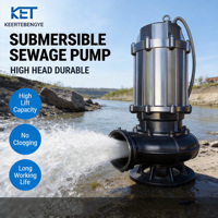 Pompe submersible pour eaux usées WQ, débit élevé, 380V, triphasée, industrielle, non-obstruante, pour le pompage de boues.