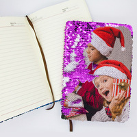 Carnet à paillettes réversibles vierges pour sublimation A5, journal magique à couleurs changeantes pour étudiants, thème sirène, pour impression photo DIY, cadeau