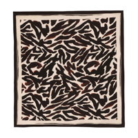 Écharpe en soie zébrée carrée, tendance et polyvalente, adaptée à toutes les occasions, emballage et taille personnalisés disponibles, vente en gros