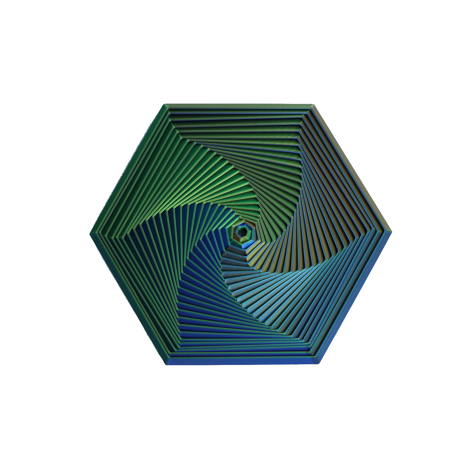 Juguete mágico hexagonal de 12,5 cm - Naranja, azul, verde