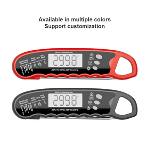 Termómetro digital de barbacoa impermeable plegable más vendido con retroiluminación Cocina Cocinar Max Min Hold Soporte personalizado OEM ODM - Product Image 6
