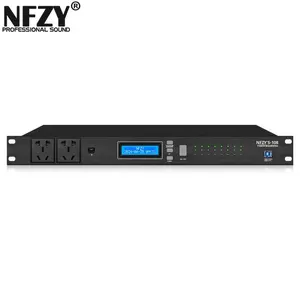 NFZYS-108 금속 전원 공급 장치 시퀀서 10 방향 LCD 디지털 전원 관리 필터 보호 지능형 타이머 AC 220-240V MIDI - Product Image 1