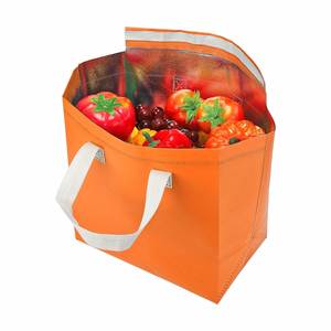 Sacs isothermes jetables personnalisés en non-tissé avec poignée Flexiloop et revêtement aqueux pour usage alimentaire industriel - Product Image 6