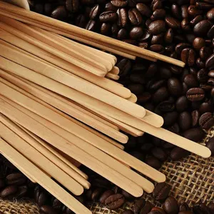 Customization Espresso Coffee Stirrers Honey Stir Sticks Individual Paper Wrapped Disposable Eco-Friendly Bamboo Coffee Stirrers