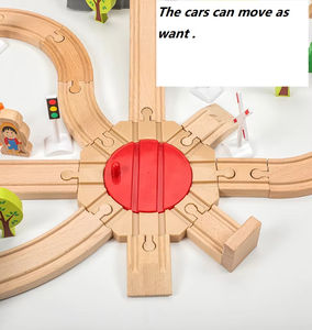 Haute qualité hêtre production garçon <span class=keywords><strong>train</strong></span> thème bloc de construction jouet <span class=keywords><strong>Train</strong></span> voie ferrée bébé <span class=keywords><strong>Train</strong></span> en bois ensemble jouet - Product Image 6