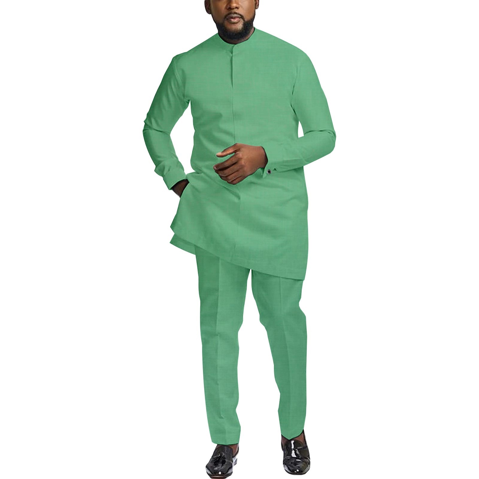 slim fit dress slacks African Men's Kaftan | Custom Senator Wear main image 0