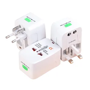 Dual Usb Multifunctionele Universele Reisadapter Eu Uk Us Au Ac Power Oplader Outlet Converter Stekker Adapter Connector