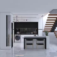 Meubles de cuisine Vermonhouzz House Design, prêts à assembler, ensemble de meubles de cuisine, finition mate, meubles de cuisine encastrés
