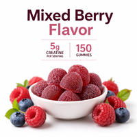OEM Marque Privée Gummies Créatine Monohydrate 5g 150 Pièces Fruits Rouges Nutrition Sportive Force Récupération