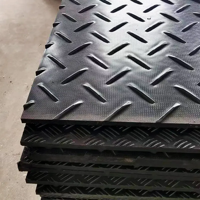 Tapis de protection au sol en HDPE Dalles de pavage résistant à la compression et à l'usure