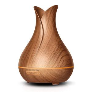 Difusor de Aromas JCSY de 0.5L con Temporizador, Humidificador Eléctrico para Uso Doméstico, Base de Madera, Diseño Verde Craquelado - Product Image 4