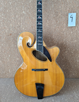 Gitar Archtop Gaya Mandolin Kayu Solid Buatan Tangan Yunzhi 18 inci, 6 Senar, Top Maple, Fingerboard Ebony, Finishing Lacquer, Kuningan