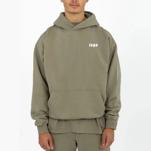 Fournisseur de survêtements en molleton unisexe, logo personnalisé, haute qualité, molleton lourd surdimensionné, mélange de coton français, sweat-shirt à capuche - Product Image 1