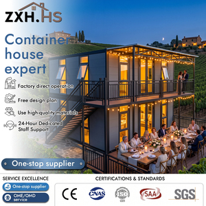 Villa de luxe à deux étages, duplex, <span class=keywords><strong>maison</strong></span> conteneur de 40 pieds, extensible, préfabriquée, moderne, <span class=keywords><strong>avec</strong></span> un design intérieur entièrement meublé - Product Image 1