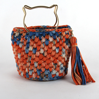 Popular Hand Knitting Yarn Fancy Yarn Fabric Kit for Crochet Pouf Fancy Yarn Fabric