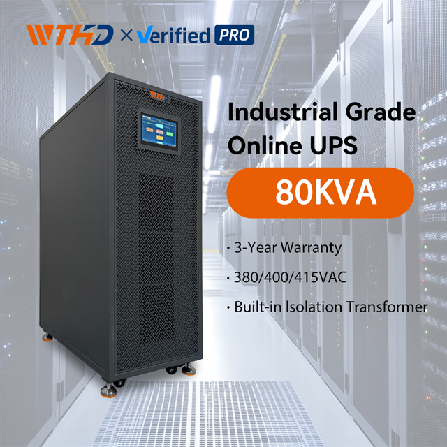 Heavy Duty 80KVA 3 Phase Online UPS 40KW 60KW 80KW 100KW 120KW 160KW 200KW for Industrial Equipment Factory