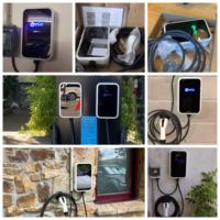Freistehende EV-Ladestation 7kW Ladestation Smart Wallbox 32A 220V AC mit WLAN & OCPP RFID APP-Steuerung mit Typ-2-Anschluss