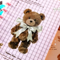 Carnet à spirales B5 Caramel Bear Mushroom avec nœud papillon, 80 feuilles, 100 g/m², ligné, cadeau scolaire pour enfants, papeterie en gros