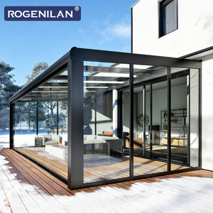 Véranda autoportante en aluminium et verre sur mesure Rogenilan, double vitrage trempé, pour toutes les saisons, pour la maison - Product Image 4