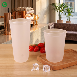 Gobelets en plastique rigide jetables en PP transparent givré à paroi simple, moulés par injection en forme de <span class=keywords><strong>U</strong></span>, pour smoothies, café glacé et <span class=keywords><strong>bubble</strong></span> <span class=keywords><strong>tea</strong></span> - Product Image 4