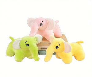Simpatici peluche a forma di elefante da 21 cm, morbidi animali di peluche per la decorazione della cameretta dei bambini, design moderno, regalo unisex per bambini - Product Image 1