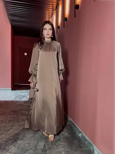 Nuevo Diseño Elegante Abaya Islámica Brillante Vestido Musulmán de Dubái para Mujeres Musulmanas - Product Image 4