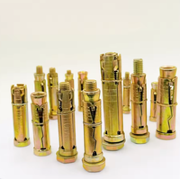 3 boulons de fixation en zinc jaune, 4 boulons de fixation en zinc coloré M6/M8/M10/M12/M16/M20