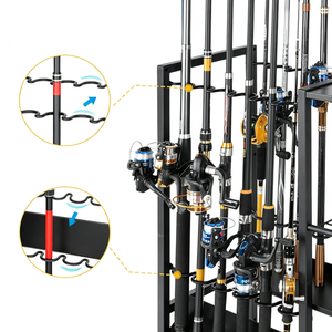 Organisateur de cannes à pêche en métal pour garage, support de <span class=keywords><strong>rangement</strong></span> pour matériel de pêche, boîte à accessoires et bobines - Product Image 4