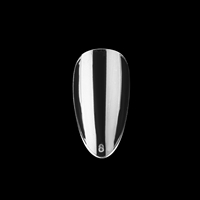 50 pièces/sac, pointes d'ongles en gel taille unique, pack de recharge X, couverture complète, amande naturelle, courtes, 4,5