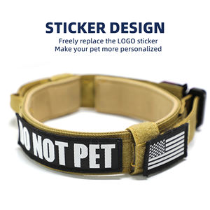 多色ナイロン快適犬用トレーニングカラー戦術的なペットカラーベルクロパッチ固定サイズ - Product Image 2