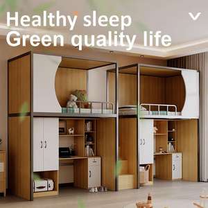 Продам хорошо, эффективная четырехъярусная кровать <span class=keywords><strong>L</strong></span>-образной формы с учебным столиком для общежития, двухместная мебель для общежития, мебельная фабрика - Product Image 2