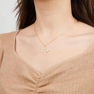 Chapado en oro de 18 quilates Amazigh letra Yaz collar de acero inoxidable tradicional Amazigh bereber collar Unisex africano para regalo - Product Image 3