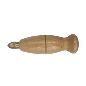 Wood Handle Brass Tip Awl For <b>Leather</b> Craft Diy Sewing <b>Tools</b> With Replaceable Needle - Product Image 5