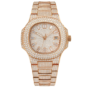 Montre mécanique de luxe de marque, testée au diamant, style hip-hop, entièrement sertie de moissanite VVS, ODM - Product Image 1