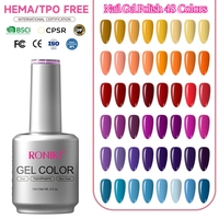 Vernis Gel UV LED RONIKI 15ml pour Nail Art, Gel Transparent Blanc Professionnel pour la Peinture d'Ongles et la Manucure