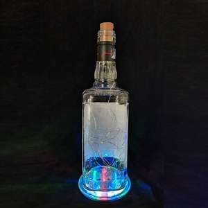 RGB lampu LED-Up coaster untuk minuman minuman keras botol berkedip terowongan klub Bar dekorasi Natal untuk pesta wisuda - Product Image 3