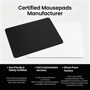 High Quality Custom Print Sublimation Mouse Pad Blanks Eco Friendly Natural <b>Rubber</b> Base Mouse Mats with <b>Edge</b> Sewing - Product Image 4