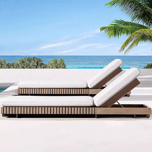 <span class=keywords><strong>Tumbona</strong></span> <span class=keywords><strong>Plegable</strong></span> Ergonómica Moderna de Madera de Teca - Cama de Día Portátil de Madera Maciza para Piscina con Reclinable <span class=keywords><strong>Multiposiciones</strong></span> para Patio y Villa - Product Image 4