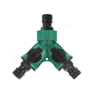<span class=keywords><strong>Raccord</strong></span> rapide pour <span class=keywords><strong>robinet</strong></span> de jardin, connecteur en Y à double port de type tétine, à fixation rapide - Product Image 3