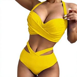 Women Cut Out One Piece Swimsuit <b>Adjustable</b> <b>Straps</b> Tummy Control Swimwear Fashion Beach Bathing Suit Summer - Product Image 5