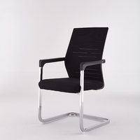 Chaise de bureau ergonomique moderne et confortable, réglable en hauteur, en maille noire, pour le bureau à domicile, chaise d'ordinateur en métal, fabriquée en Chine à Foshan