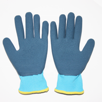 Gants de sécurité pour jeunes SUNCEND personnalisables en gros, haute qualité, 13 jauges, polyester, mousse bleue, paume enduite de latex, doublure bleue