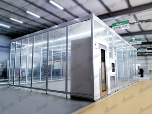 Quarto desinfetado duro 6*3 do chuveiro do ar limpo da parede macia modular do quarto médico do dispositivo da indústria farmacêutica - Product Image 5