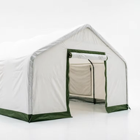Abri de voiture extérieur portable moderne en acier, avec cadre thermolaqué, résistant aux UV, imperméable, durable et facile à assembler, type boîte en fer
