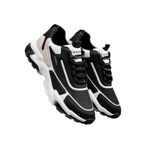 Zapatillas deportivas de malla para hombre DSYX al por mayor, parte superior de PU con estampado, sin marca de fábrica, con cordones, puntera cerrada, calzado deportivo, tendencia de moda - Product Image 1