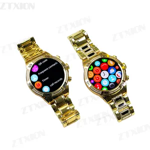 Luxe Generatie 12 Gen9 Gen15 Gouden Ronde Scherm Smartwatch Voor Vrouwelijke Waterdichte Diamant Smart Watch Hartslaghorloge