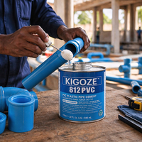 Ciment pour tuyaux en PVC transparent KIGOZE 812, pour la plomberie, les piscines, l'irrigation, l'eau potable, les systèmes de drainage et de ventilation
